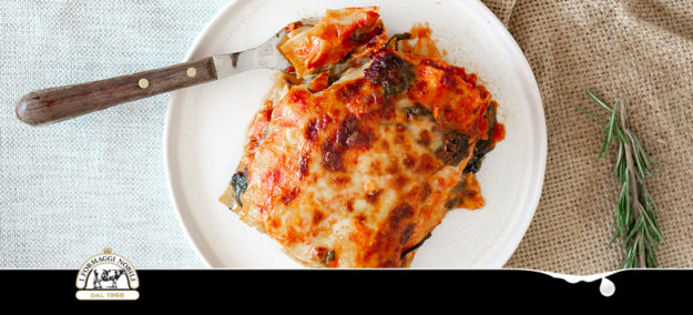lasagna filante con mozzarella nobili
